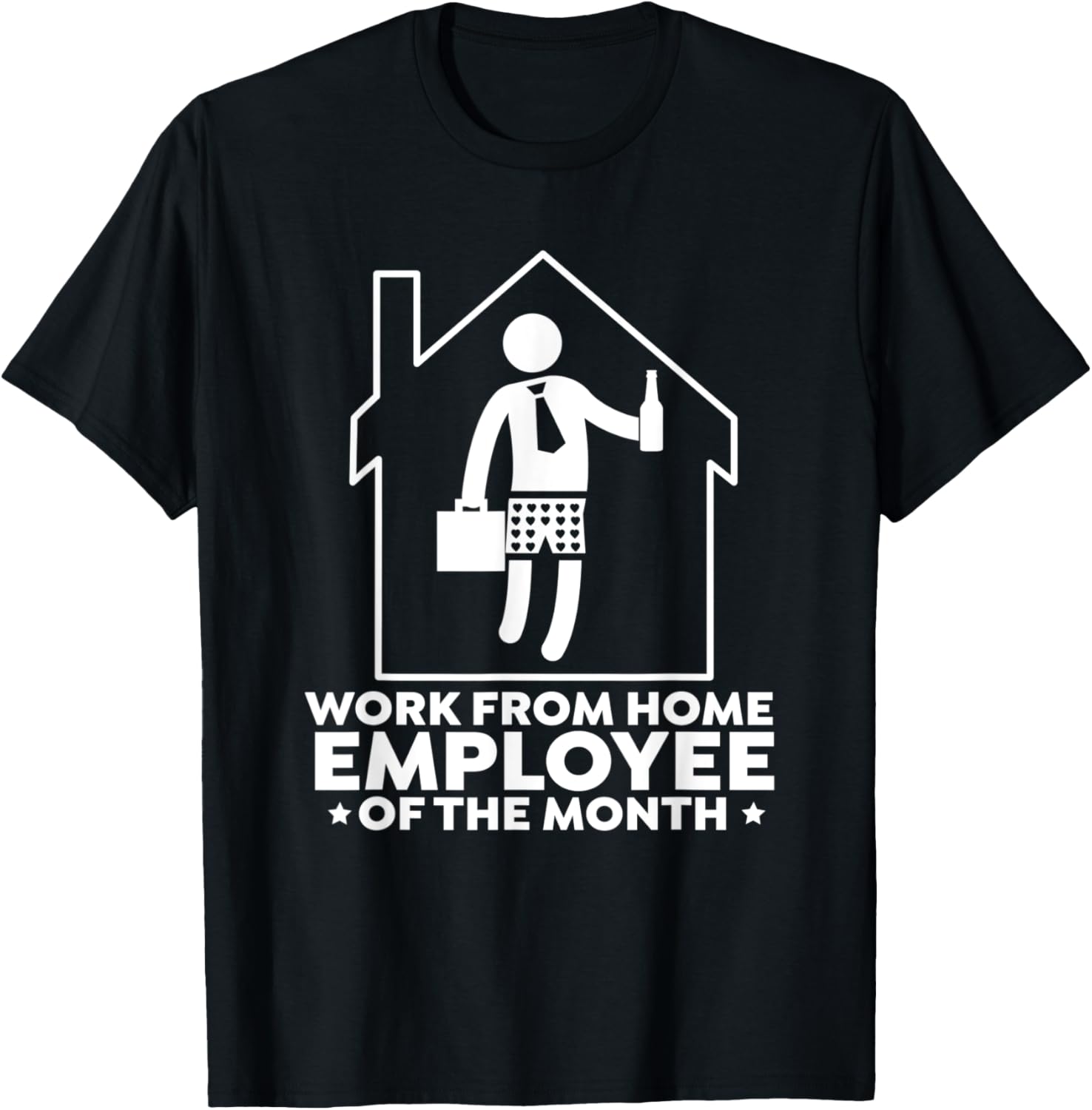 Work From Home Employee Of The Month Funny Remote Working T-Shirt - Image 2